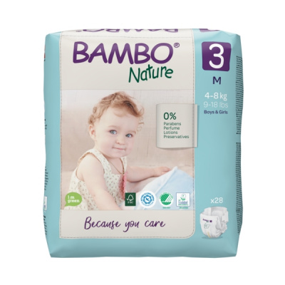 Эко-подгузники Bambo Nature 3 (4-8 кг), 28 шт купить оптом в Хабаровске